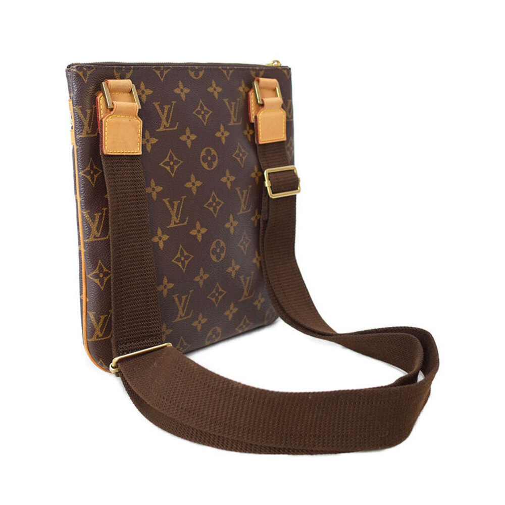 Louis Vuitton Bag Monogram Shoulder Bosphore Leather Pochette Brown